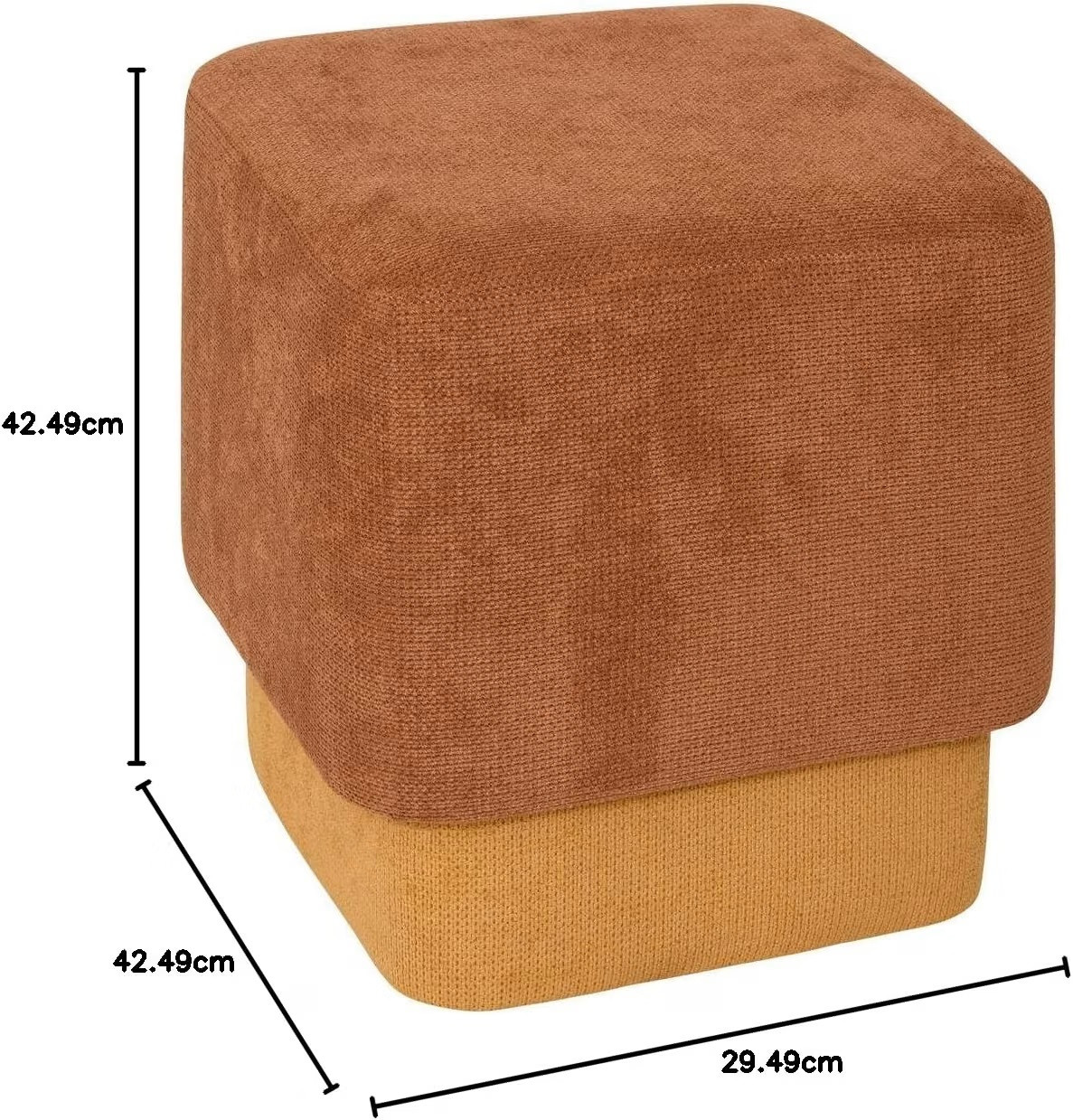 POUF 2IN1 CM.41X30X41 AMBRA E OCRA