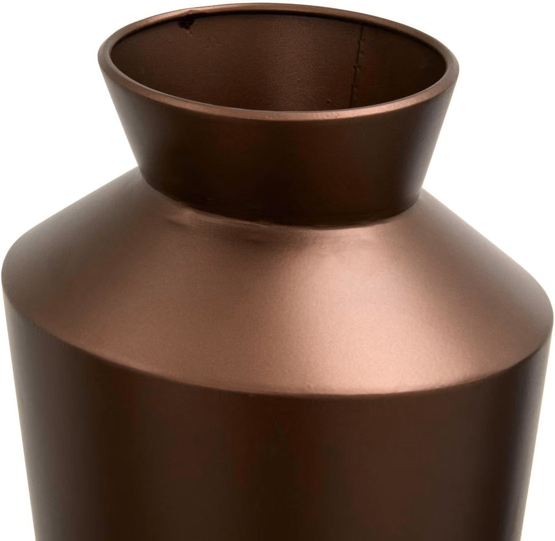 VASO BARREL CM.40H METALLO MARRONE