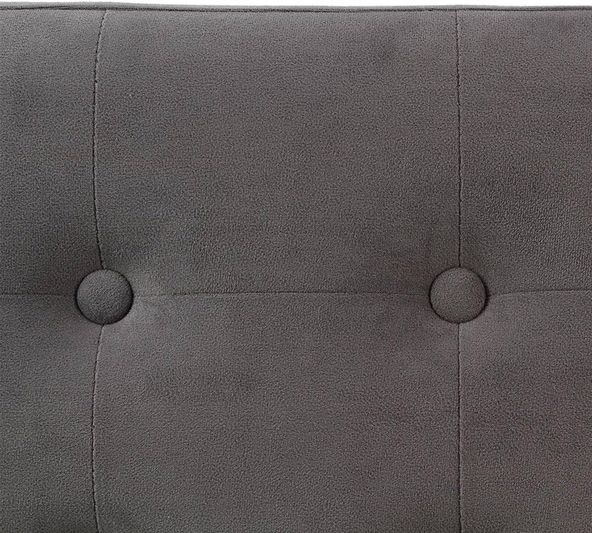 POUF PIEG.LYSANDRE CM.78X38X38H VELLUTO GRIGIO