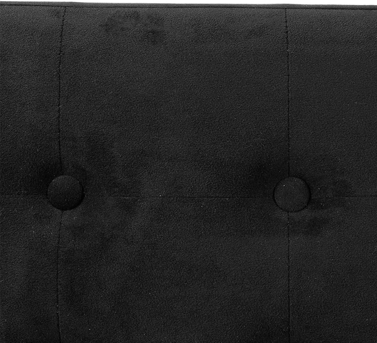 POUF PIEG.LYSANDRE CM.78X38X38H VELLUTO NERO