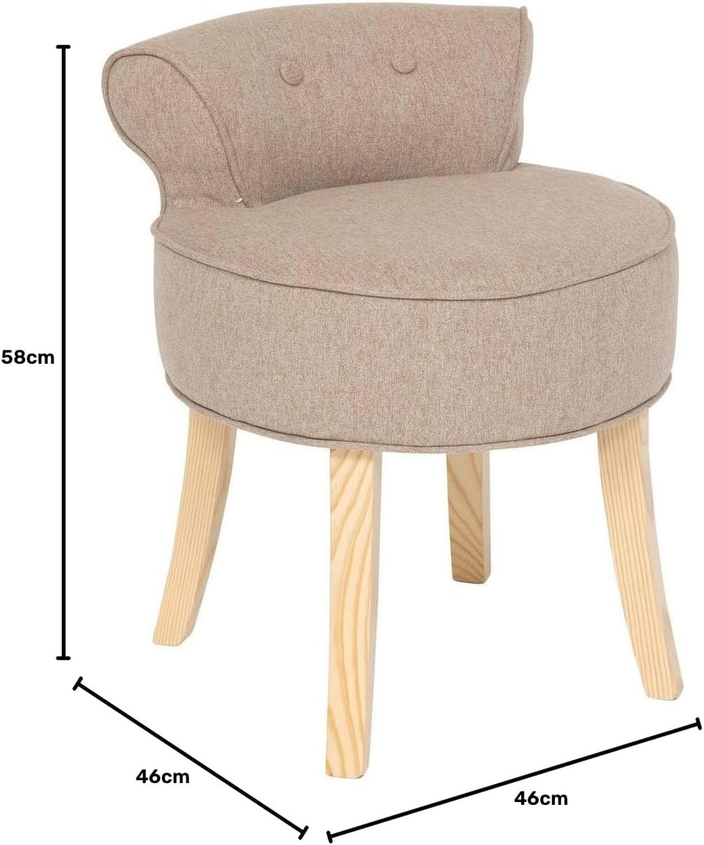 SGABELLO FIRMIN VELLUTO BEIGE D.46