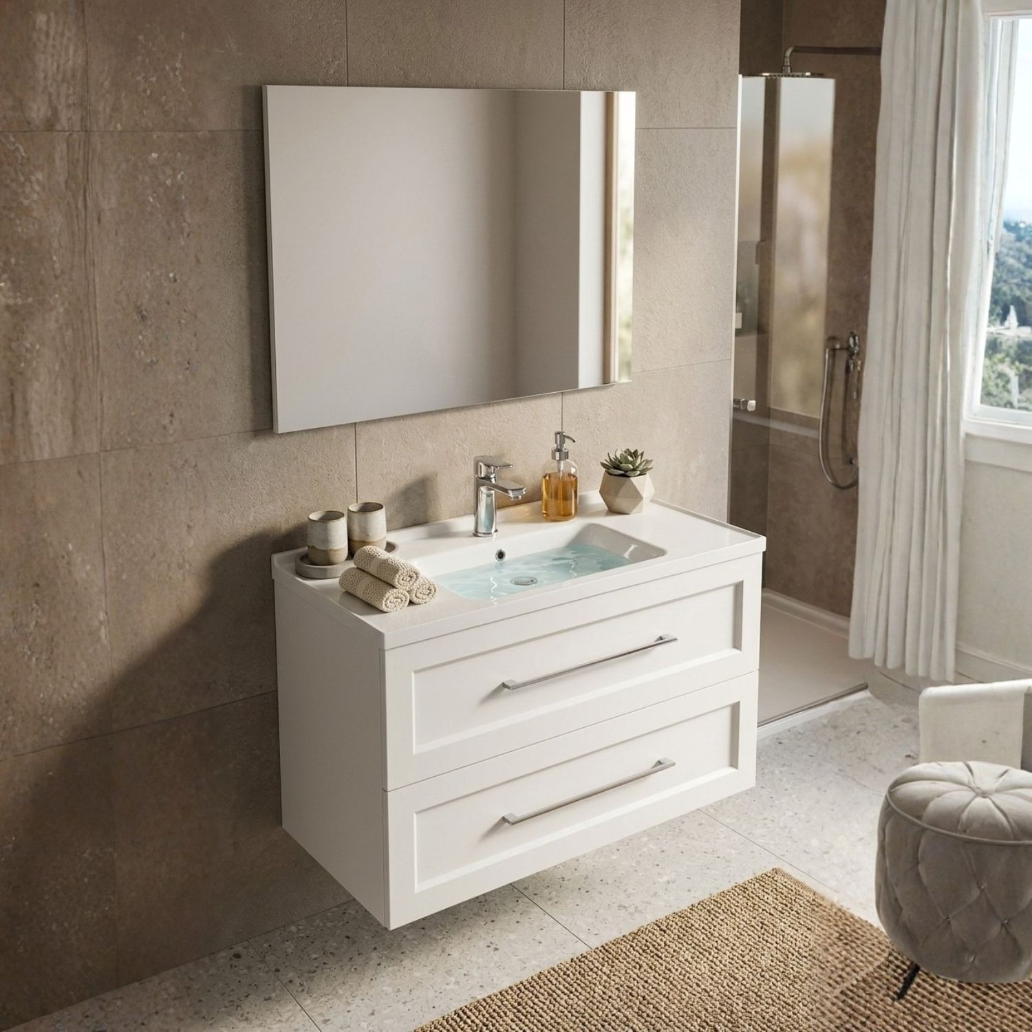 MOBILE BAGNO TOKYO CM.90 BIANCO