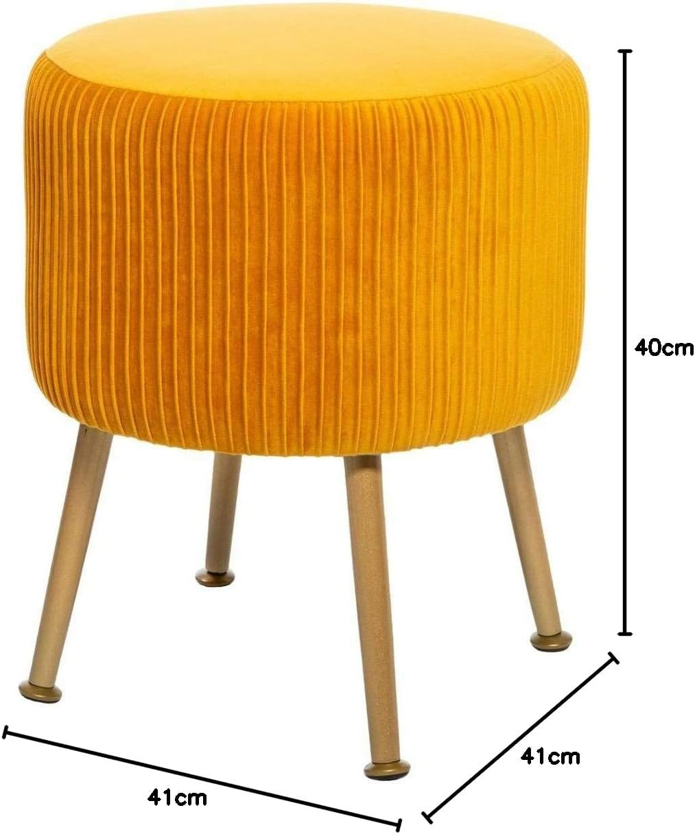 SGABELLO SOLARO VELLUTO OCRA H.41